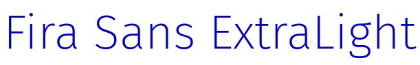 Fira Sans ExtraLight шрифт
